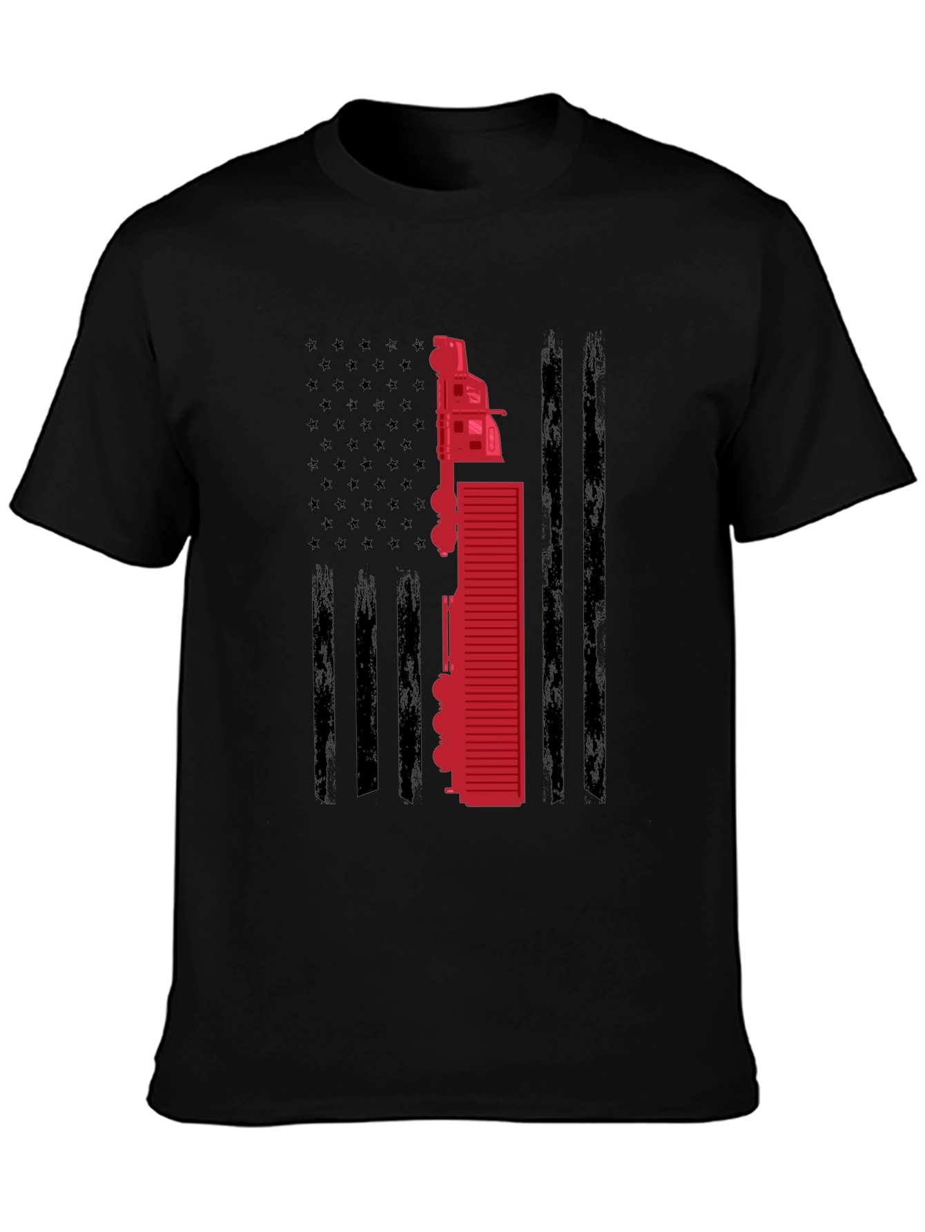 Trucker American Flag T-Shirt