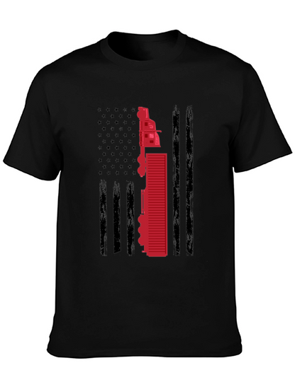 Trucker American Flag T-Shirt