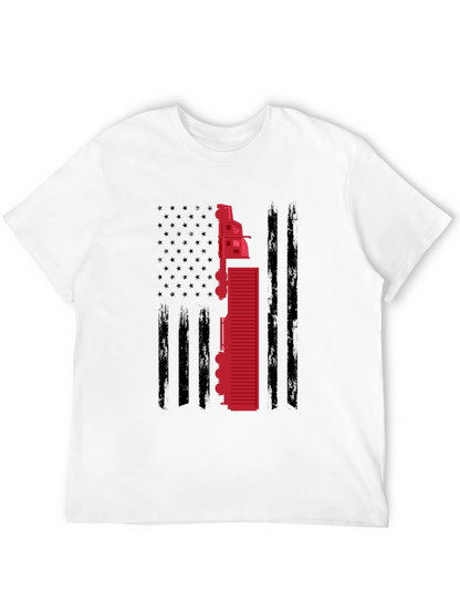 Trucker American Flag T-Shirt