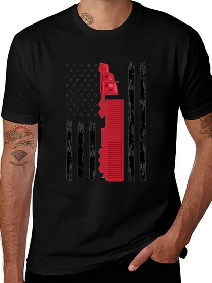 Trucker American Flag T-Shirt