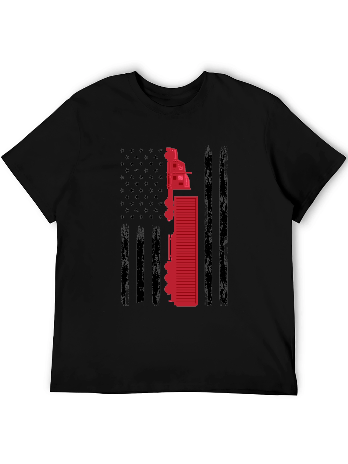 Trucker American Flag T-Shirt