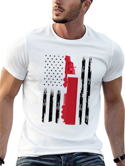 Trucker American Flag T-Shirt