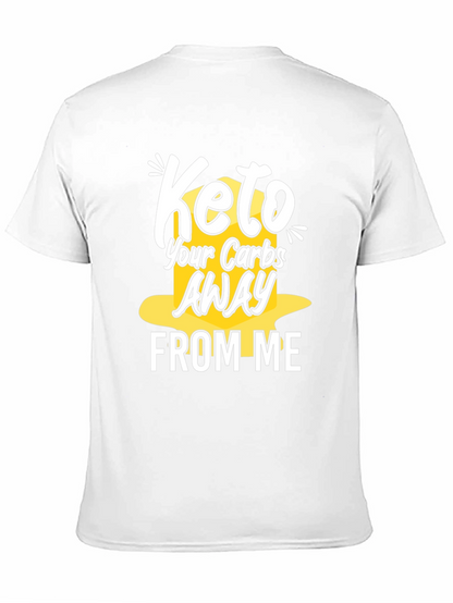 Keto Carbs Away Black Graphic T-Shirt
