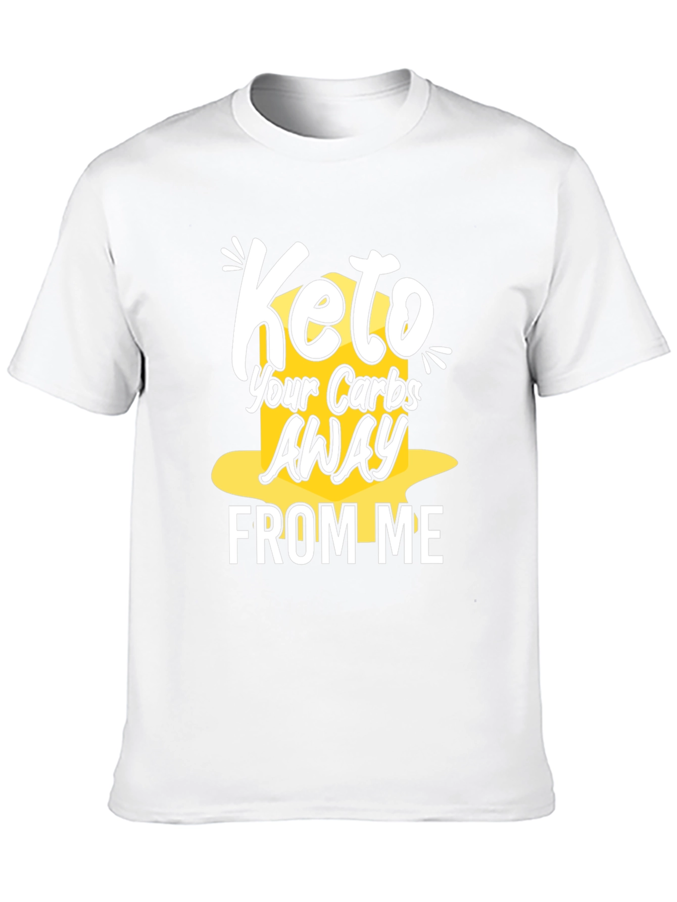 Keto Carbs Away Black Graphic T-Shirt