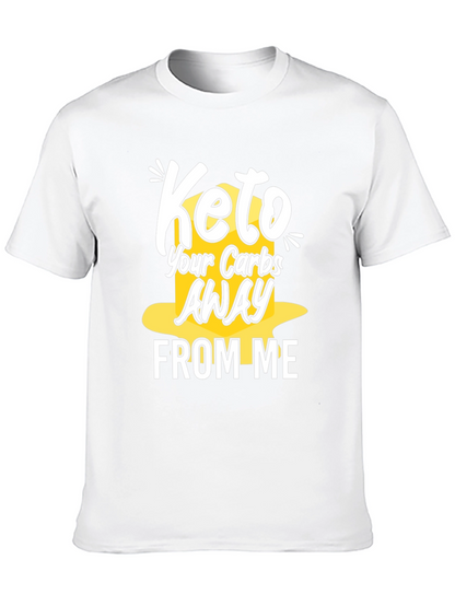 Keto Carbs Away Black Graphic T-Shirt