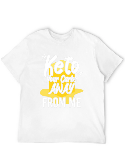 Keto Carbs Away Black Graphic T-Shirt