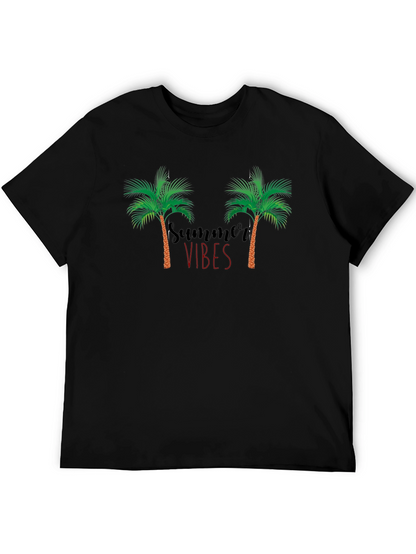 Summer Vibes Palm Tree Graphic Tee