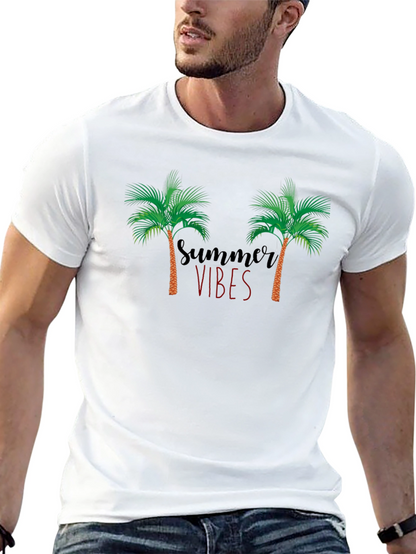 Summer Vibes Palm Tree Graphic Tee