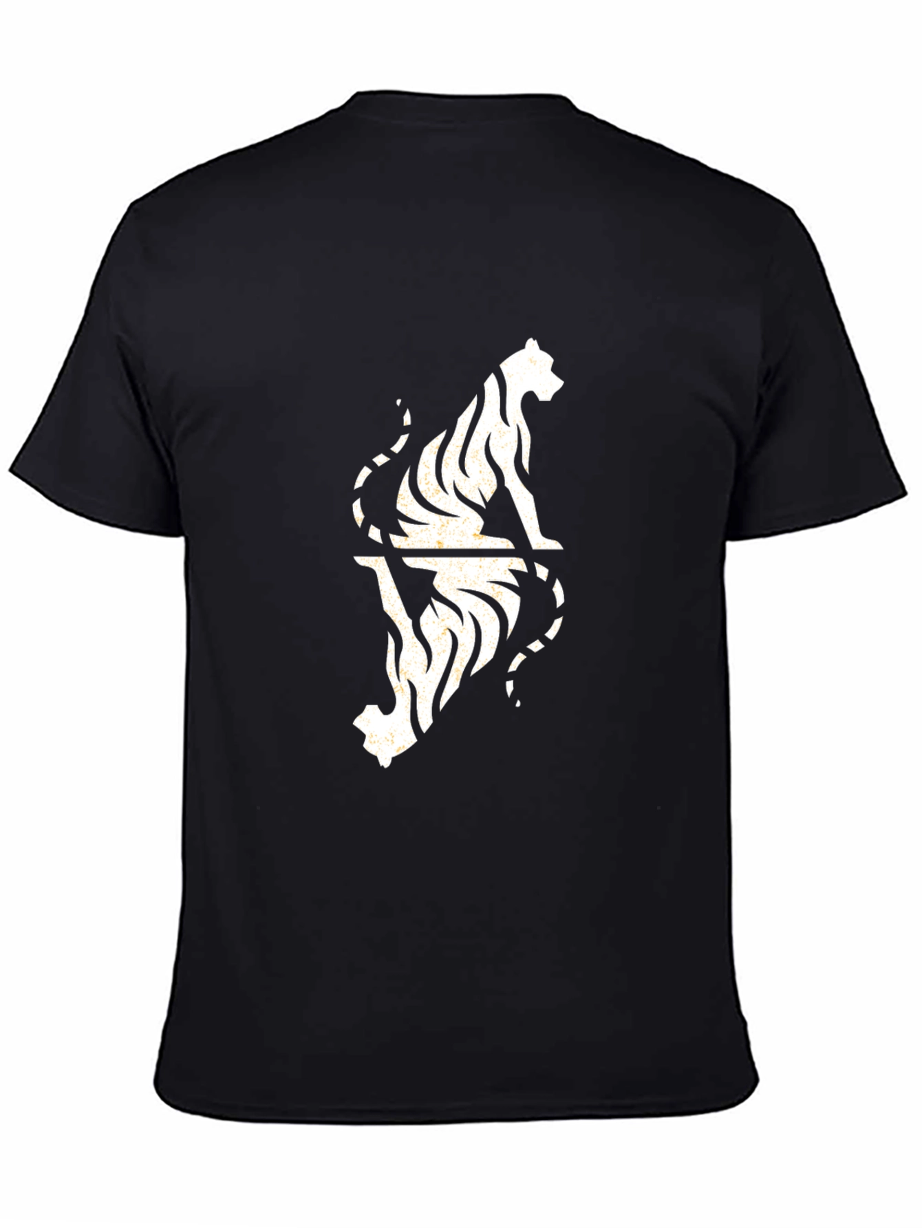 Tiger Reflection Graphic Tee - Cool Black T-Shirt