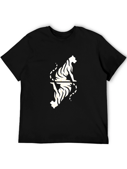Tiger Reflection Graphic Tee - Cool Black T-Shirt