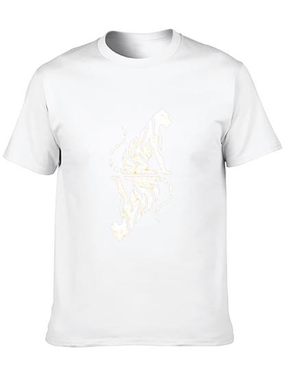 Tiger Reflection Graphic Tee - Cool Black T-Shirt