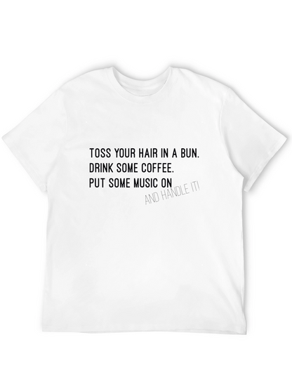 Toss Hair Coffee Music Graphic Tee