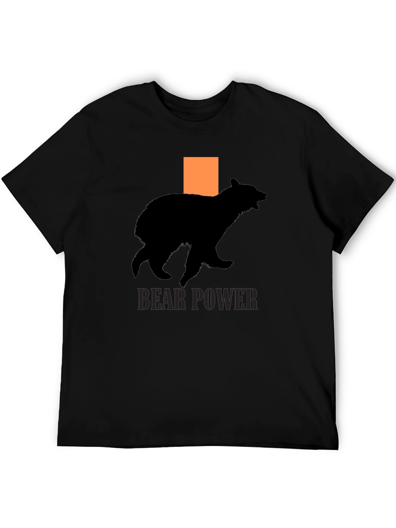Bear Power T-Shirt - Black Cotton Graphic Tee