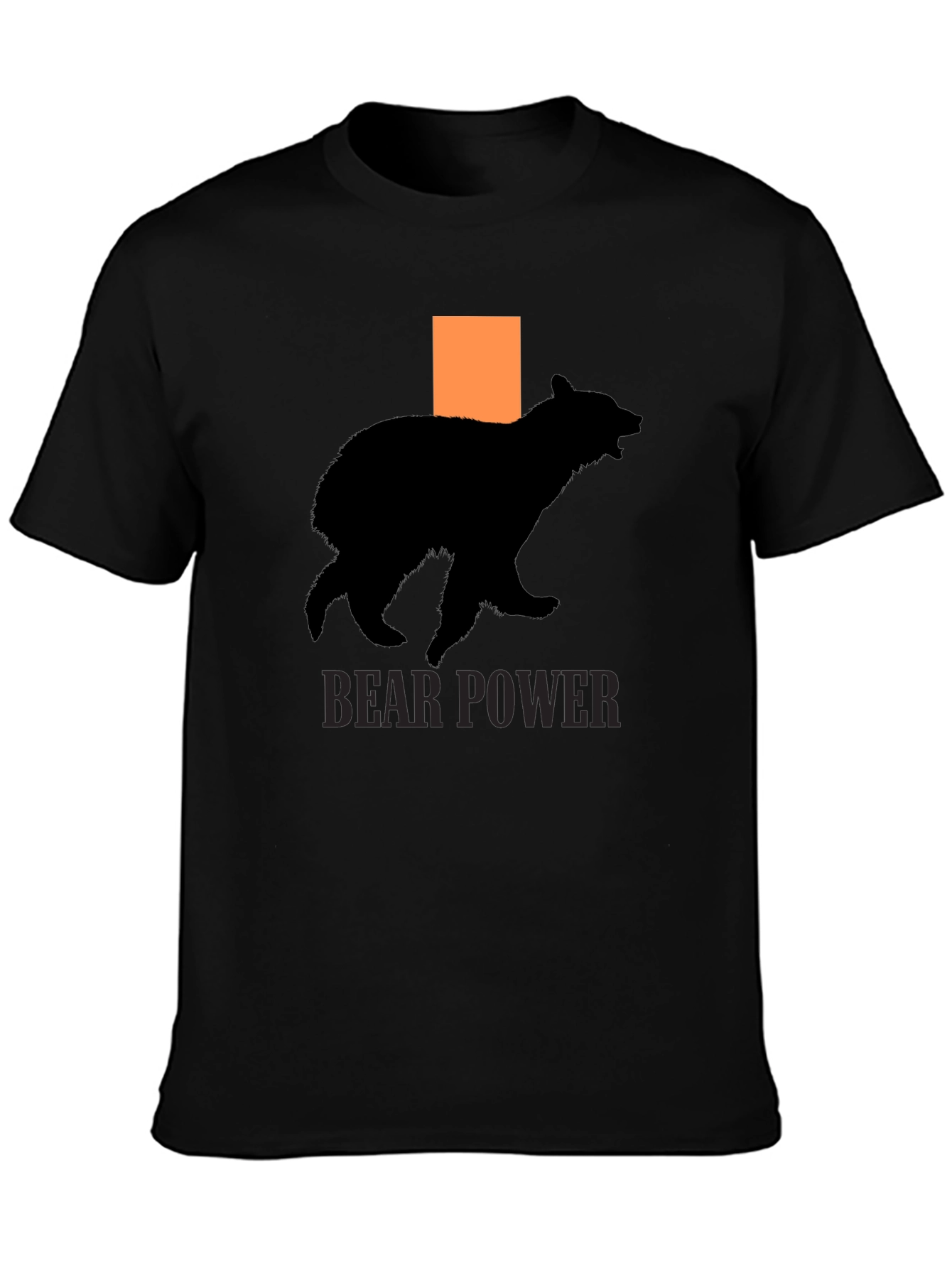 Bear Power T-Shirt - Black Cotton Graphic Tee