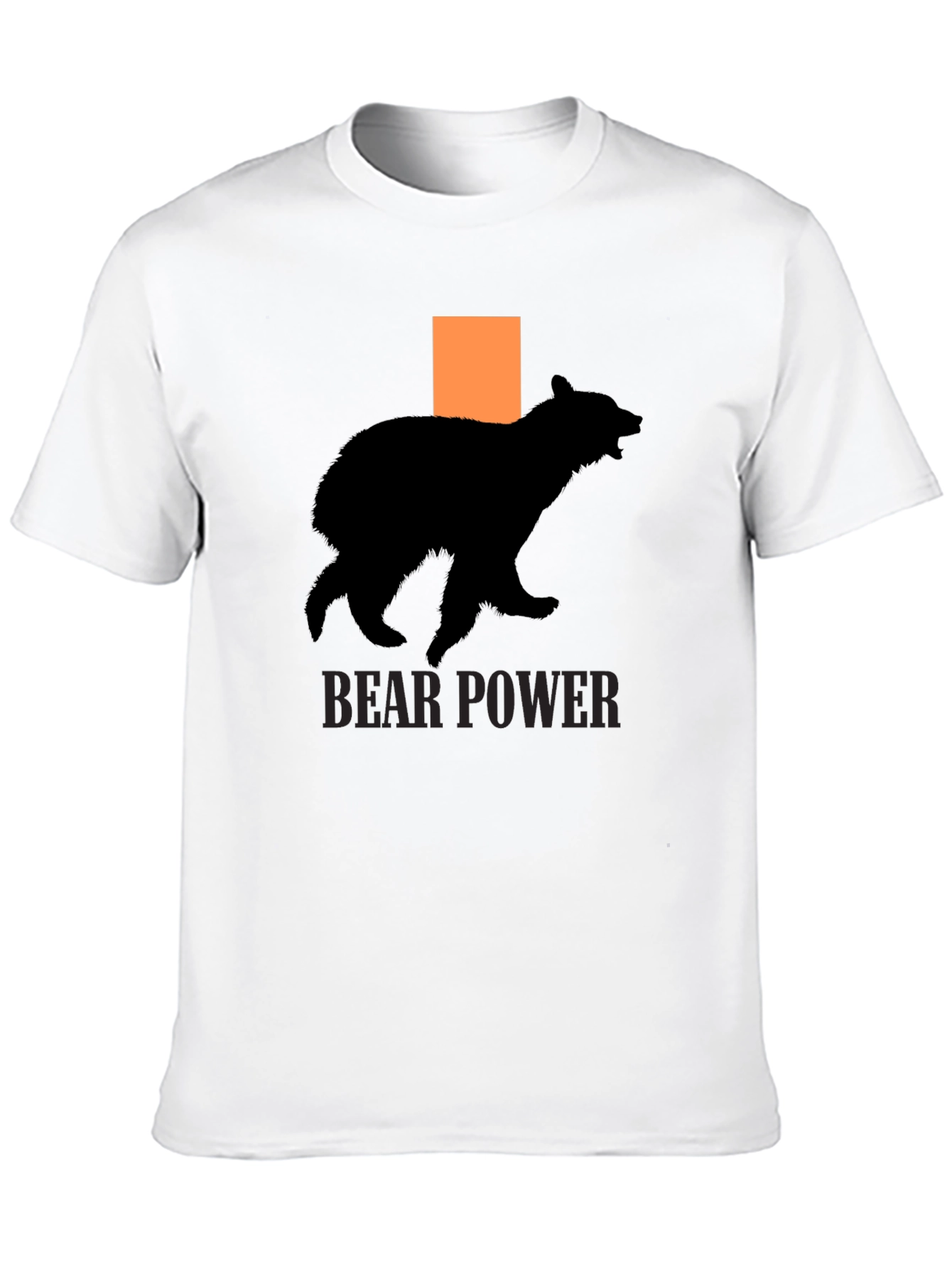 Bear Power T-Shirt - Black Cotton Graphic Tee