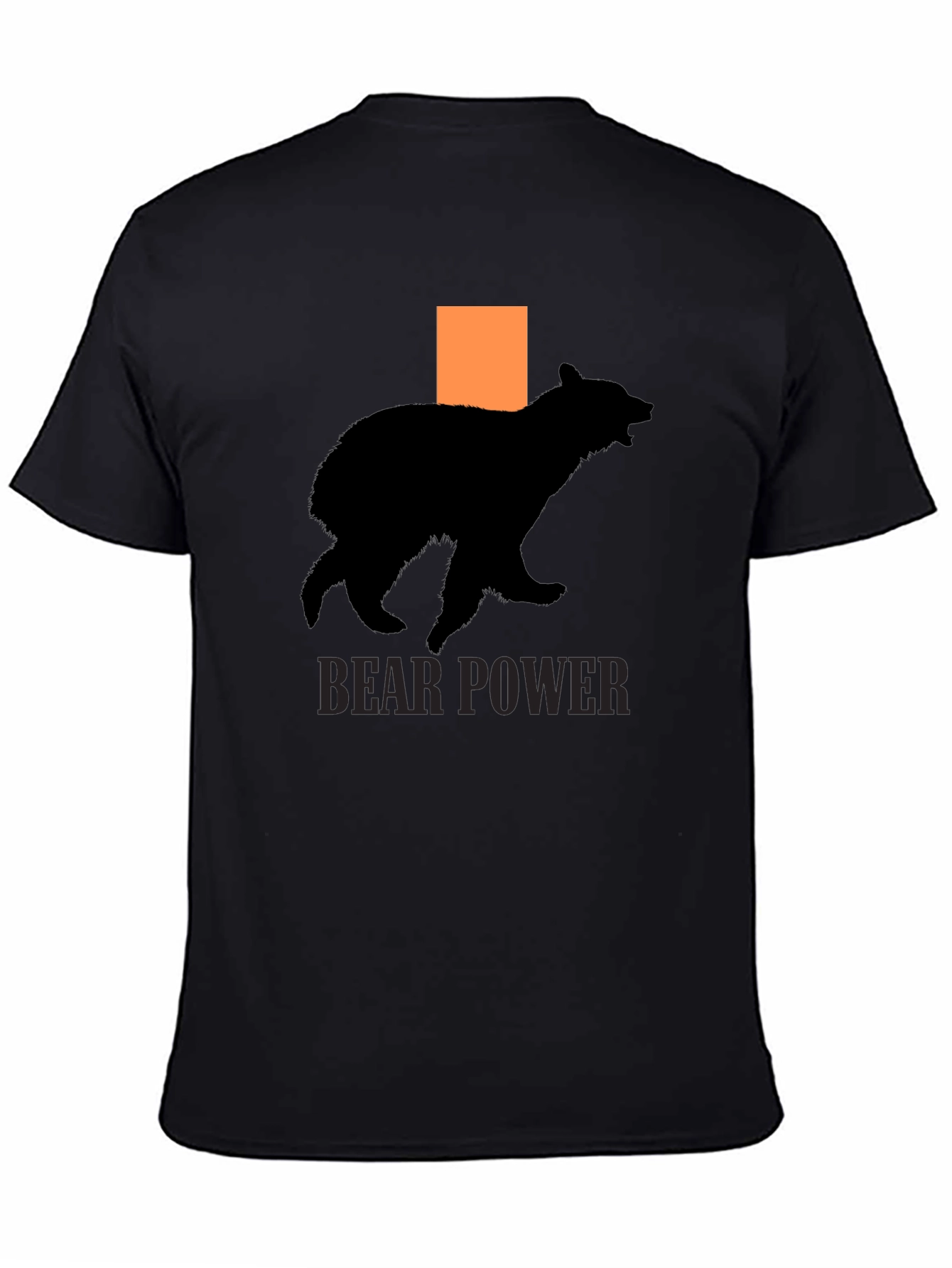 Bear Power T-Shirt - Black Cotton Graphic Tee