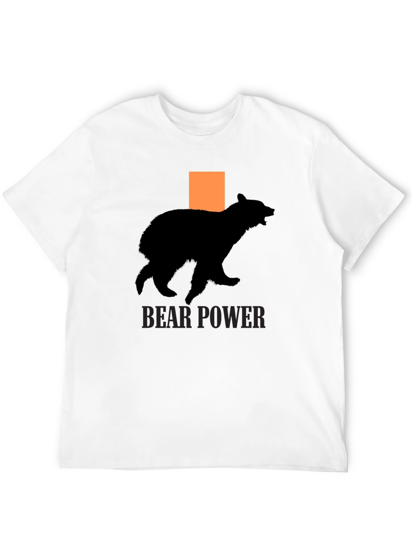 Bear Power T-Shirt - Black Cotton Graphic Tee