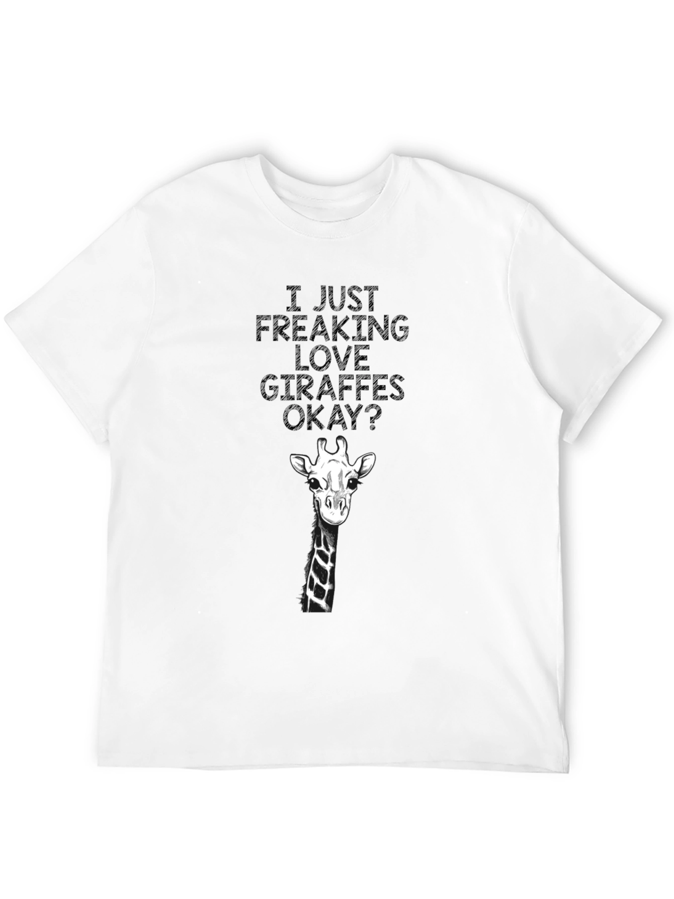 Giraffe Lover Graphic Tee - Black