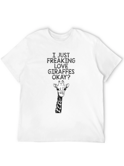 Giraffe Lover Graphic Tee - Black