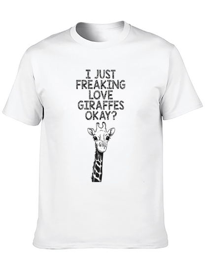 Giraffe Lover Graphic Tee - Black