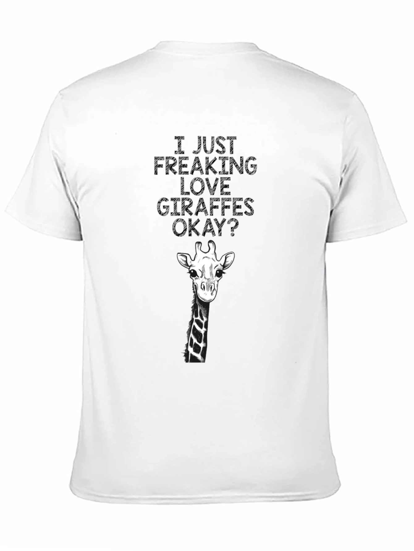 Giraffe Lover Graphic Tee - Black