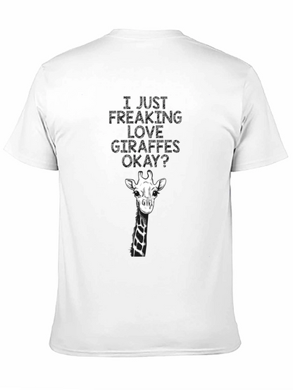 Giraffe Lover Graphic Tee - Black
