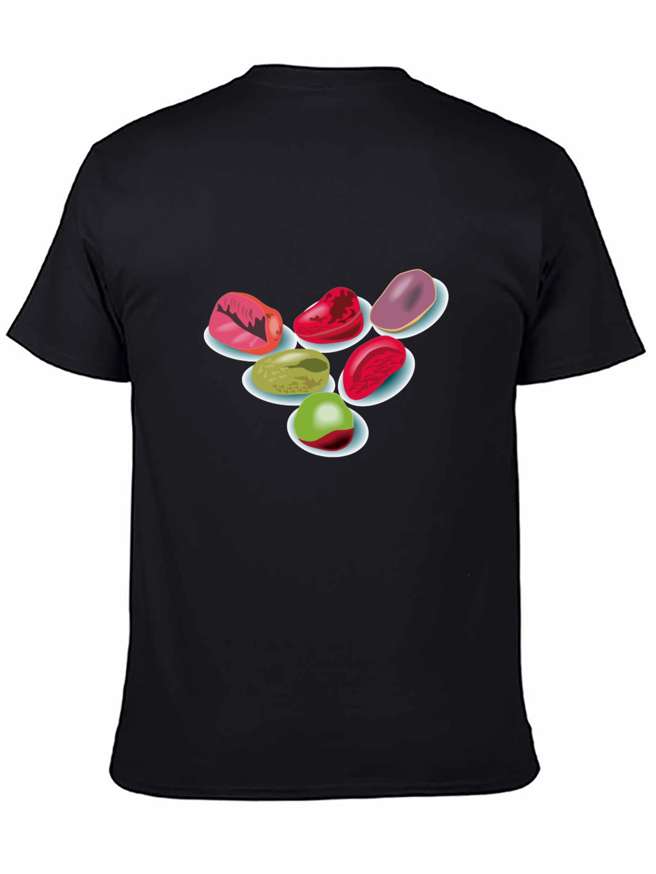 Candy Gems Black T-Shirt