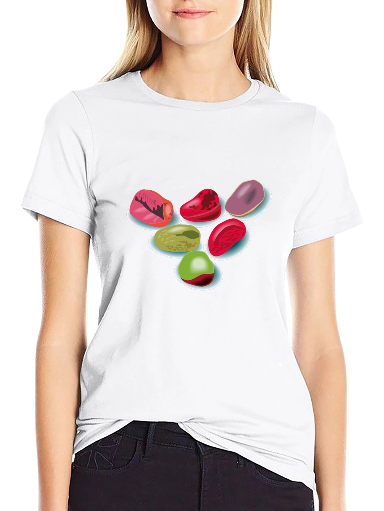 Candy Gems Black T-Shirt