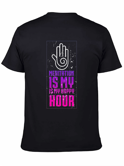 Meditation Is My Happy Hour Graphic T-Shirt