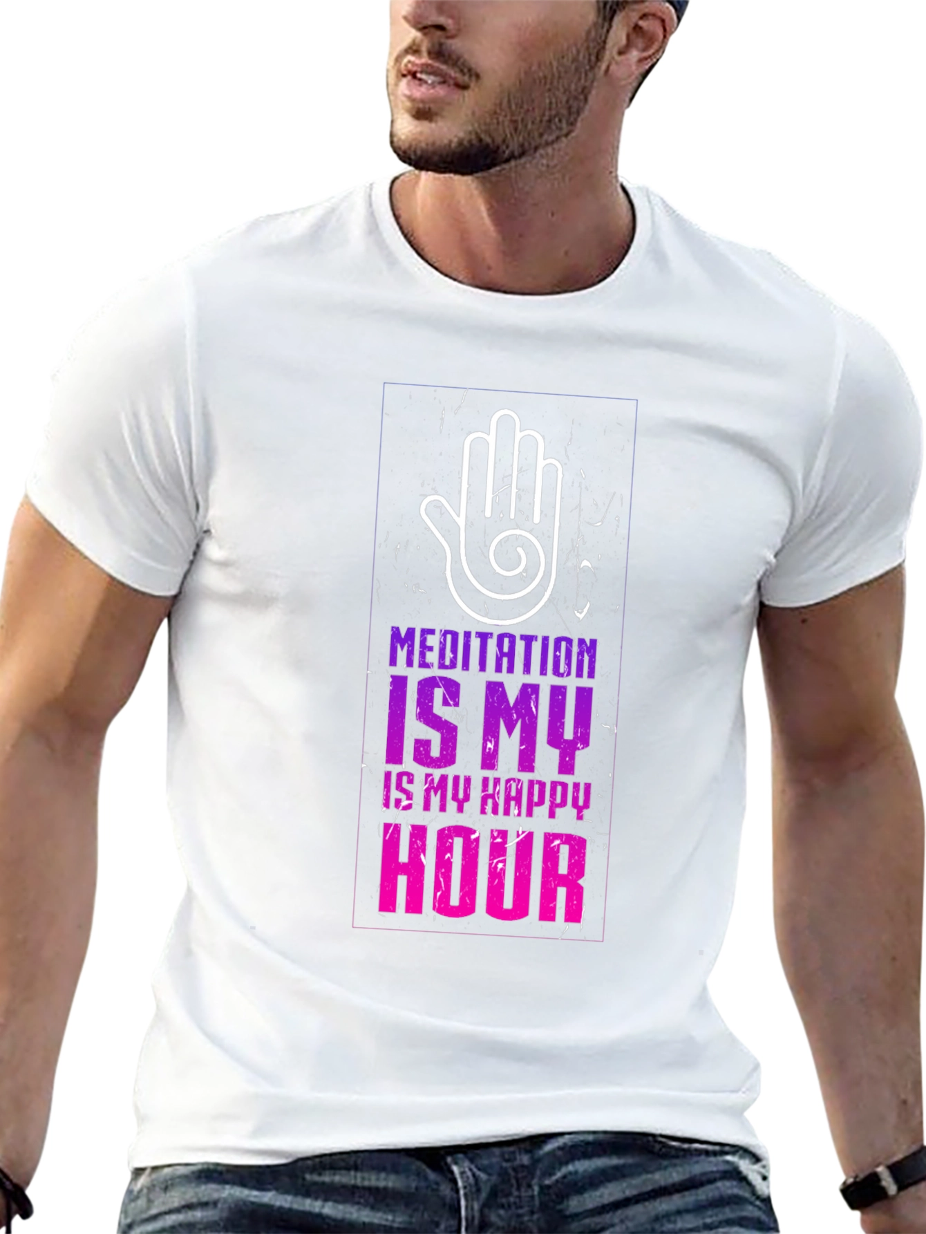 Meditation Is My Happy Hour Graphic T-Shirt