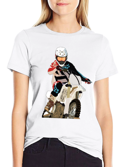Motocross Rider Graphic T-Shirt - Black