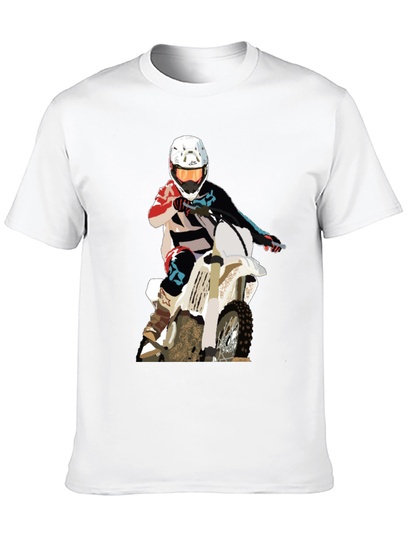 Motocross Rider Graphic T-Shirt - Black