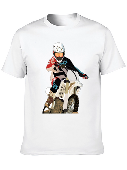Motocross Rider Graphic T-Shirt - Black