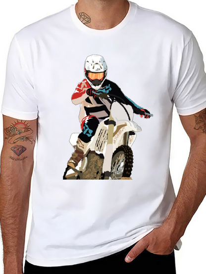 Motocross Rider Graphic T-Shirt - Black