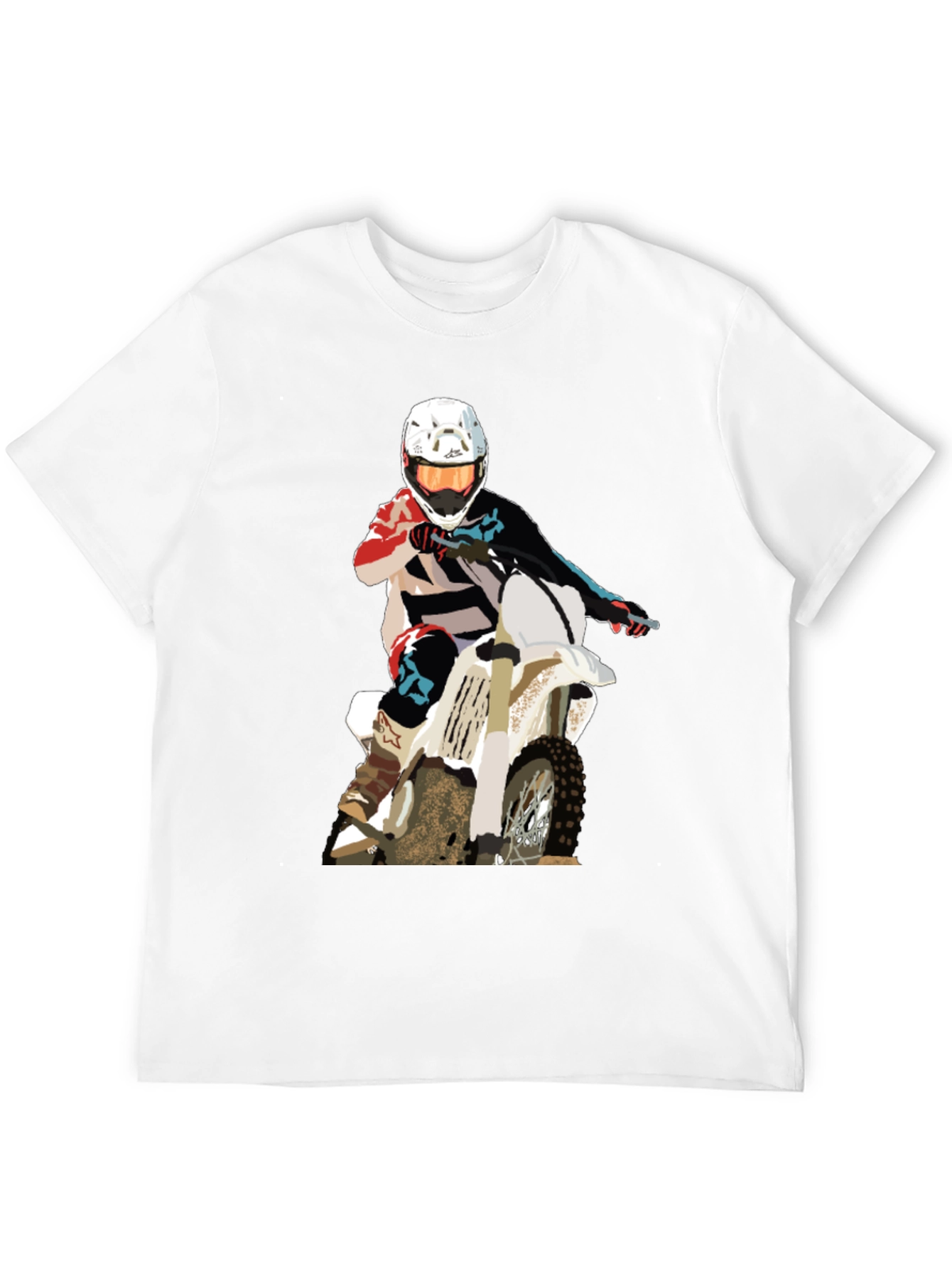 Motocross Rider Graphic T-Shirt - Black