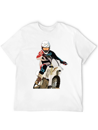 Motocross Rider Graphic T-Shirt - Black