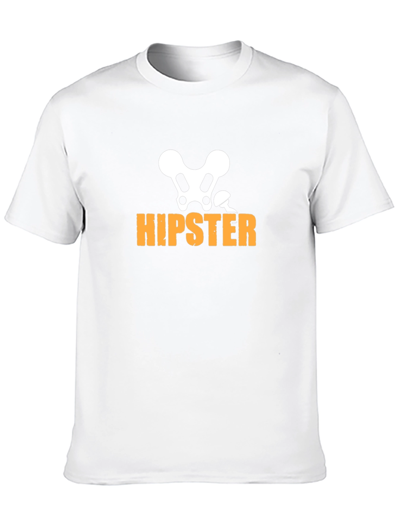 Hipster Skeleton Graphic T-Shirt - Funny & Stylish