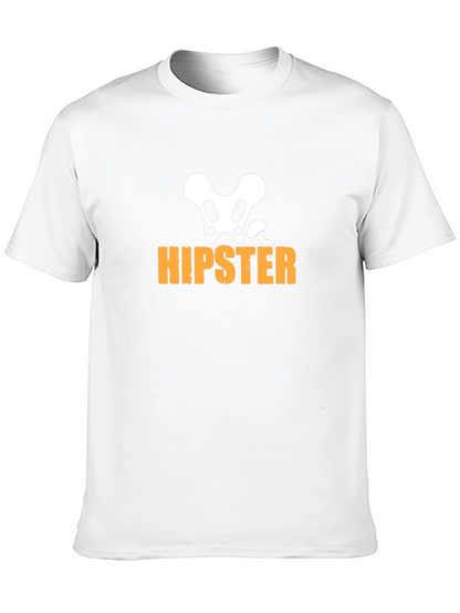 Hipster Skeleton Graphic T-Shirt - Funny & Stylish