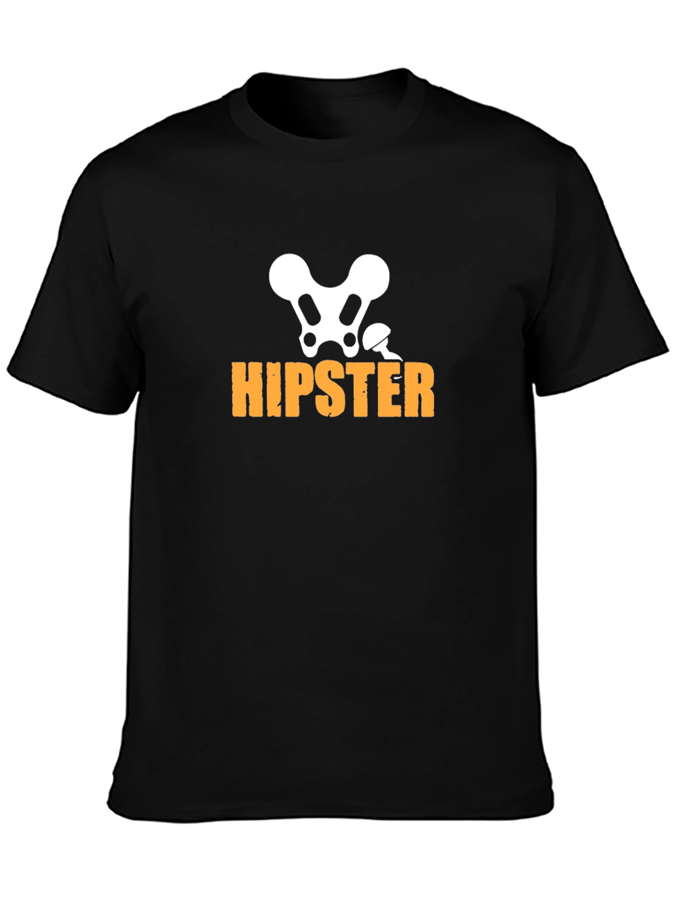 Hipster Skeleton Graphic T-Shirt - Funny & Stylish