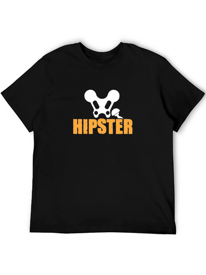 Hipster Skeleton Graphic T-Shirt - Funny & Stylish