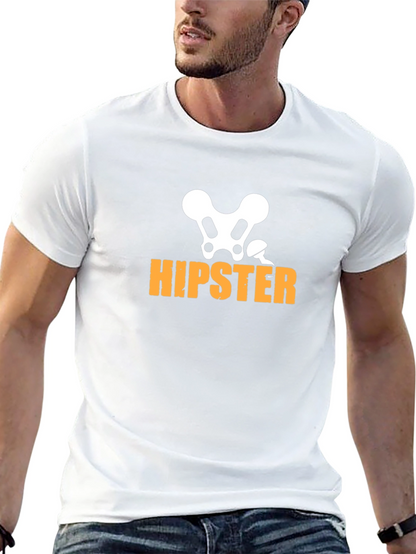 Hipster Skeleton Graphic T-Shirt - Funny & Stylish
