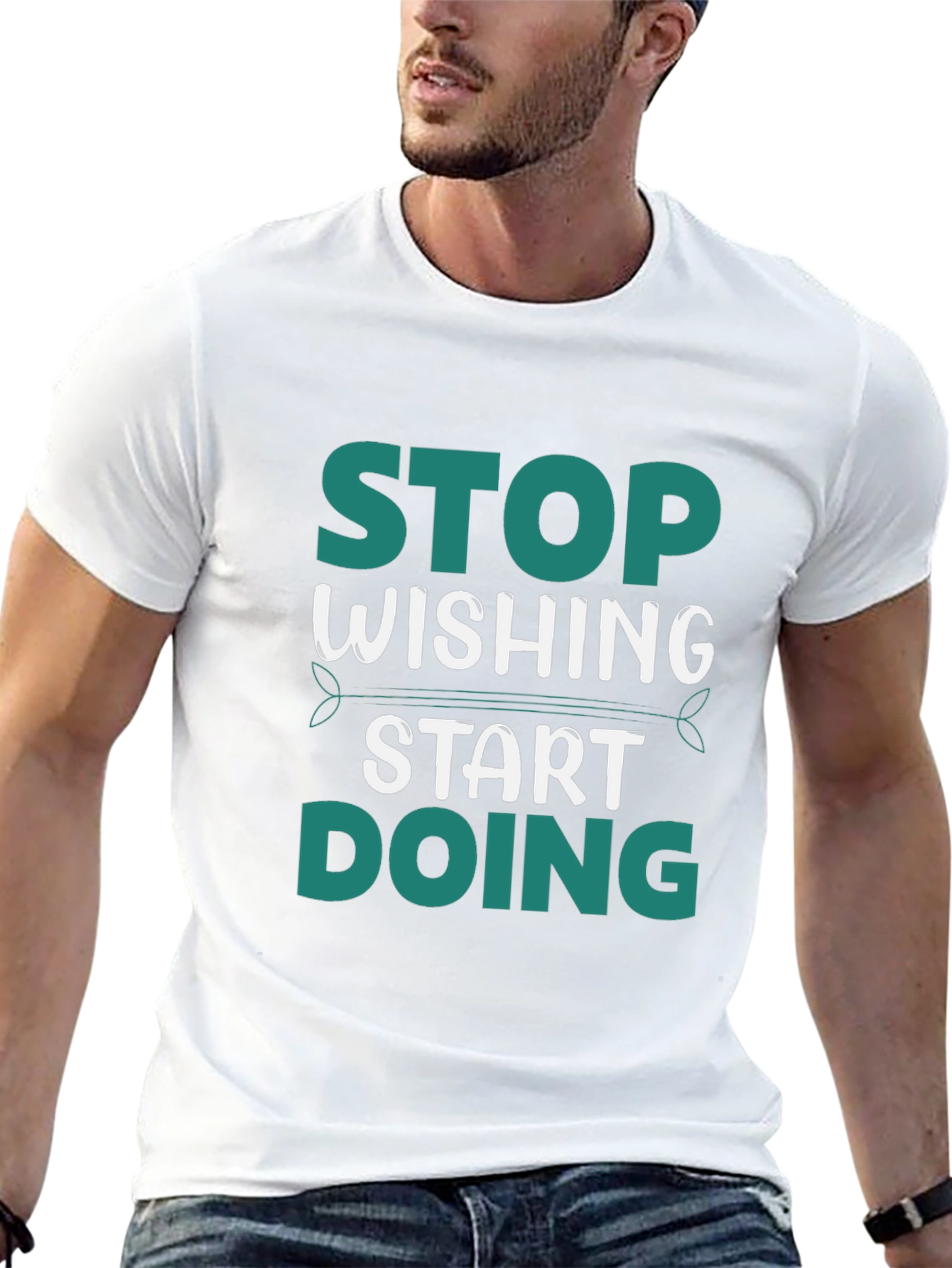 Stop Wishing Start Doing Graphic Tee - Black