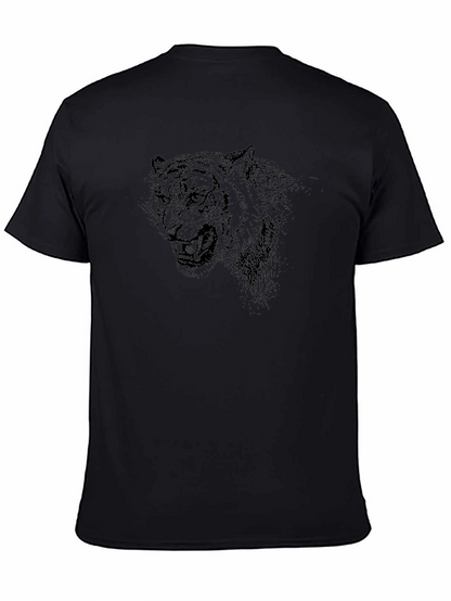 Mens Black Tiger Graphic Tee