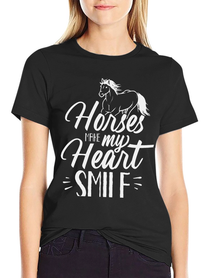 Horses Make My Heart Smile Graphic Tee