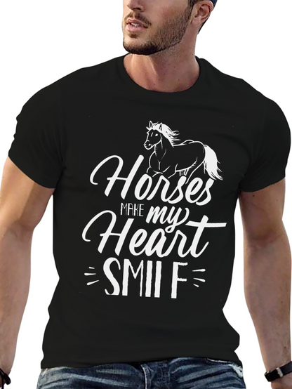 Horses Make My Heart Smile Graphic Tee