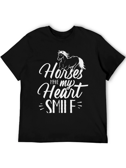 Horses Make My Heart Smile Graphic Tee