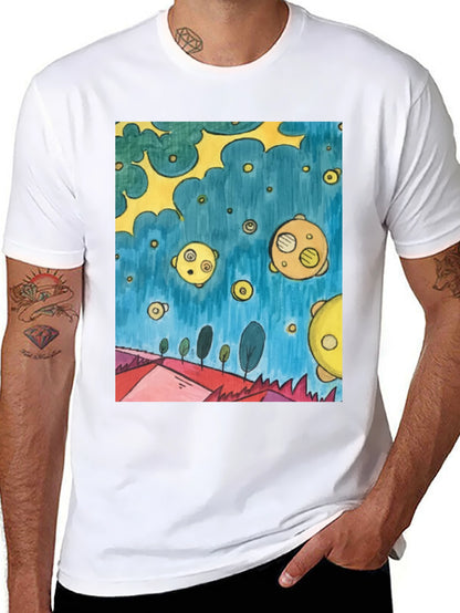 Surreal Landscape Tee - Artistic Graphic Print