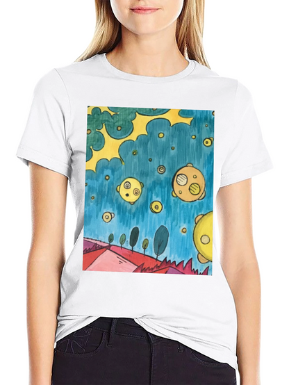 Surreal Landscape Tee - Artistic Graphic Print