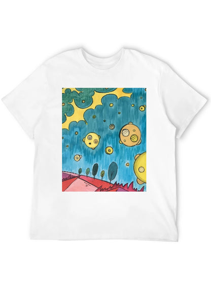 Surreal Landscape Tee - Artistic Graphic Print