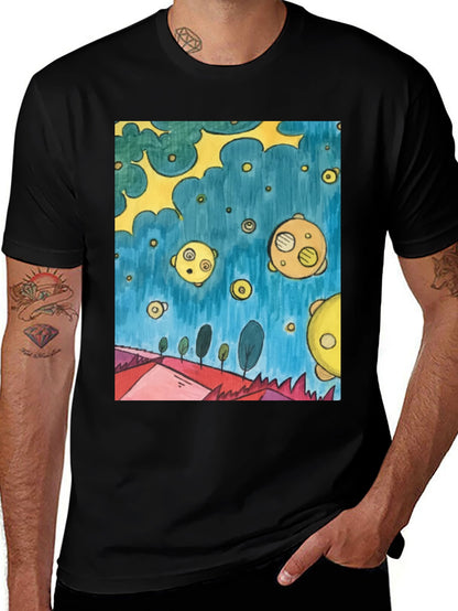 Surreal Landscape Tee - Artistic Graphic Print